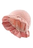 Sterntaler Hut Punkte - Mädchen Sommer Hut aus Musselin - UV-Schutz 30 Sonnen Hut mit Futter aus Batist (Bio) - Fischerhut - Baby und Kinder Sommer Mütze, mattrosa, Größe 43