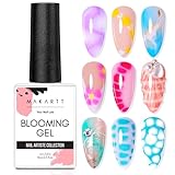 Makartt Blooming Gel Nagellack zum Verteilen, Marmor-Nagellack, Gelfarbe, Nageldesigns für DIY-Blumen-Tier-Aquarell-Magie-Maniküre-Kit 15 ML