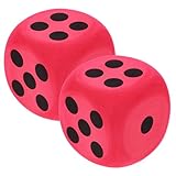 Hohopeti 2 Stück Große Eva Würfel Schaumstoffspielwürfel für Leicht Tragbar Robust Vielseitig für Partyspiele Klassenzimmer Lernspiele und Brettspiele