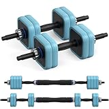 Merach Hanteln Set Kurzhanteln Langhanteln 10kg,Hantel mit Verbindungsstahlrohr Gewichten,3 in 1 Verstellbar Dumbbell Set,Hantelscheiben,Gewichte,Hantelstangen für Krafttraining,Zuhause, Fitnessstudio