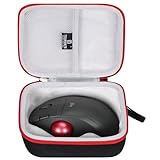 Tourmate Hartschalen-Reiseetui für Logitech Ergo M570 M575 / Nulea kabellose Trackball-Maus (nur Hülle) (Oxford, Schwarz und Rot)