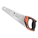 35cm Holz-Handsäge, 11 Zähne pro Zoll (TPI), Universelle Handsäge mit rutschfestem ergonomischem Griff und rostfreier Klinge (Orange, 35cm)
