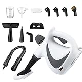 Dampfreiniger - Handlicher Dampfmop - mit 12 Zubehörteilen elektrische Wischmaschine Fleckenentferner - für Textilien Sofa Möbel Fußboden Kleidung Teppich Teppich Fliese Bereich für Haustiere