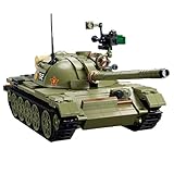 Tarcury 3in1 T-54/T-55 Mittlerer Panzer-Bausatz - Armee-Set mit 2 Spielzeugsoldaten, Maßstab 1:35, 604 Teile - Spaßiges Militärmodell-Set für Kinder und Erwachsene