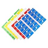 BESPORTBLE 50 Blatt Selbstklebende Kabelbeschriftung Beschriftbare Kabelmarkierer in Farben Wiederbeschreibbare Netzwerkkabel Stromkabel etiketten zur Einfachen Kabelorganisation für Büro