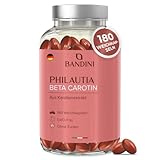 Bandini® Beta Carotin 180 Softgels für 90 Tage | Beta-Carotin Bräunungskapseln aus natürlichem Karottenextrakt | Vitamin A Hochdosiert für einen strahlenden Teint | Sehkraft, Haut & Immunsystem