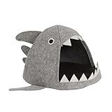 hausleben Filz Katzenhöhle Katzenbett Tierhöhle Pet Nest Winter mit lustiger Optik, optisch ansprechendes Bett für Ihre Katze in Hai-Design