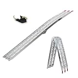 TRUTZHOLM Auffahrrampe klappbar 228 cm Tragkraft 340 kg Aluminium Rampe Faltbare Alu Verladerampen ATV Quad (1 x Rampe grau)