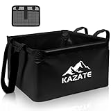 KAZATE Faltschüssel Camping 15L Spülschüssel Faltbar Outdoor, Waschschüssel Faltbar Spülbecken Camping (Schwarz)