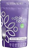 Edible Health Rinderkollagen Hydrolysiert 400g – Typ 1 & 3 Peptide, 18 Aminosäuren für Haut Haare Nägel Gelenke, Paleo Keto Koscher Halal