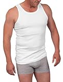 Basic Treasure 5er Pack Unterhemd Herren 100% Baumwolle Weiß XXL, Tank Top, Herren Unterhemden, Hochwertige Ärmellos Unterziehshirt