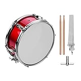 Snare Drum-Sunydog 12 zoll trommel,Snare Drum Head mit Drumsticks Schultergurt Drum Key für Schüler und Anfänger(Rot)