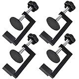peuqcen 4 Stück 10-57 mm Tischklemme, Robust und Einfach zu Bedienen, Schraubzwingen Klein, Kompakt und Tragbar, C Klemme, für Schweißarbeiten, Tischler, Gebäude, Haushaltsmontage (Schwarz)