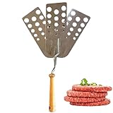 Grill-Fleischwender, Edelstahl-Burgerspatel, Pfannenwender für Flipper | hitzebeständige Küche, Hamburgerpresse, Servierutensilien-Werkzeug für Eierkuchen, Fischsteak