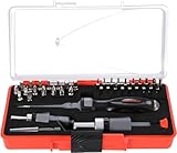 ValueMax Feinmechaniker Schraubendreher Set mit 35 Bits, Präzision Schraubendreher mit Ratschen, Magnetischer Präzisionsschraubendreher Torx/PH/SL für Uhrmacher elektronischen Geräten Handy, Laptop