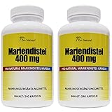 Mariendistel Extrakt 400mg (Pro Kapsel 80% Silymarin 320mg) (Silymarin) 480 Kapseln 2 Packungen a 240 Kapseln