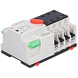 Dual Power Automatischer Transferschalter AC 400V 4P 100A ATS PC Hutschiene Notstrom Netz Umschalter Lastumschalter für Kommunaler Strom, Generator