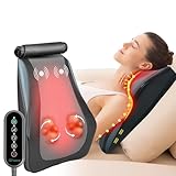 Snailax Massagegerät Rücken Nacken, Nackenmassagegerät mit Wärme, Shiatsu Rückenmassagegerät, 3D Knet-Massagekissen für Nacken Rücken Schulter Beine, Geschenke für Mama Papa Frauen