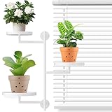 Duscdesp 3 Etagen Drehbare Pflanzenregale Fenster Blumenständer Metall, Blumenregal Pflanzenständer Blumentreppe Pflanzen Ständer Wandregal Deko für Zimmerecke Wohnzimmer Balkon Terrasse Hof (Weiß)