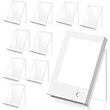 Transparent Tischaufsteller 10 Stücke Buchständer aus Acryl Multifunktional Buch Staffelei für Büchern Noten Notebooks Handwerk Kunstwerken kleine Gegenstände