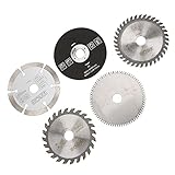 Oumefar Kreissägeblatt, Langlebiges Hartmetall-Mini-Sägeblatt für Schneidwerkzeug, Innendurchmesser 15 Mm, 5 Stück für Marmorschneidemaschinen oder Elektrische Handsägen