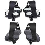 Greabuy 9/16 Heimtrainer Pedale für / Gurte verbreiterte Gurte für Heimtrainer Fahrrad Heimstudio