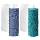 XHYASD Kerzenformen zum Gießen,Silikonformen Kerzen,Kerzenformen Silikon,Vintage Blumen Säule Kerzenform Silikon, Silikonformen Gießformen Kerzen,diy Silikon Kerzenform Gießen,Kerzengießformen