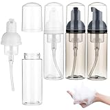 Tyqour 4 Stück Schaumseifenspender Leere Schaumspender Reisegröße Klar Leere Flasche 60ml Pumpspender Schaum Pumpe Flasche Nachfüllbar Container Kleine Tragbare Foam Pump Bottle Plastik Pumpflasche