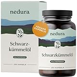 nedura® Schwarzkümmelöl Kapseln – Premium Schwarzkümmel aus Ägypten – In Deutschland kaltgepresst & schonend verarbeitet – 150 Stück mit veganer Kapselhülle – 1000 mg Tagesdosis