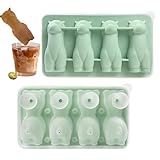 Niedliche Eiswürfelform – leicht zu lösende Eiswürfelformen, Alpaka-Form, 4 Mulden, Silikon-Schokoladenformen, Backwerkzeug für Getränke, Kaffee, Cocktails