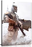 Bobba Fett Star Wars Kunstdruck auf Leinwand, 45,7 x 30,5 cm