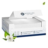 Einweg-Gesichtshandtuch, Make-up-Entferner-Tücher für Reisen, Trocknen, Waschen, XL, groß, biologisch abbaubar, saubere Gesichtstücher, 27,9 x 30,5 cm, extra weiche, dicke Reinigungstücher für