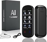 Sprachübersetzer Gerät, Translator Sofortübersetzer kein WLAN, ChatGpt AI Übersetzungsgerät mit Sprachausgabe, Fotoübersetzung/WIFI/Hotspot/Offline,Sofortübersetzer (Z2)
