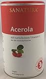 Sanatura Acerola – 3 x 175 g Acerola Pulver – natürliches Vitamin C hochdosiert – aus der Acerolakirsche – einfache Anwendung – sehr ergiebig – vegan