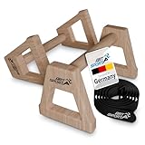 ArtSport Liegestützgriffe aus Holz XXL - Calisthenics, Parallettes, Liegestütz Barren, Indoor & Outdoor, ergonomische Handstand Griffe