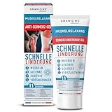 Muskelentspannendes Gel, gegen Schmerzen, Schnelle Linderung von Gelenk, Muskel, posttraumatischen Schmerzen, 11 Wirkstoffe, Kälteeffekt, Ab 7 Jahren, Granions