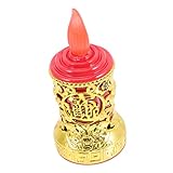 DIYEAH Elektronische Led-kerze Flammenlos Für Tischdekor Wiederaufladbar Mit Warmem Licht Für Home Büro Und Buddhistische Veranstaltungen