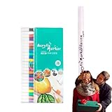 Uozonit Felsmalerei-Kunstmarker – Malstifte zum Ausmalen | Wasserfeste, schnell trocknende Acrylstifte für Felsmalerei, Steinkunst, Zubehör
