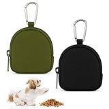 BOHUIZ 2 Stücke Leckerlibeutel für Hunde, Hundeleckerli Tasche Futterbeutel Hundetraining mit Reißverschluss und Karabiner Leckerlitasche Hunde Beutel Tragbare Mini Tasche für Hundetraining