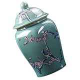 DOITOOL Keramik Teedose Luftdichter Vorratsbehälter mit Deckel Praktische Aufbewahrung für Losen Tee Süßigkeiten und Trockenfrüchte Haushalts teekanne mit Dicht Schließendem Verschluss