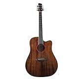 Qukaim Akustikgitarre, 104,1 cm, Folk-Gitarre mit Schraubenschlüssel und Reinigungstuch, Saiteninstrument, Geschenk für Anfänger und Erwachsene, Retro-Farbe
