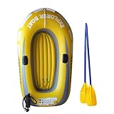 Aufblasbares PVC-Kanu-Kit – 1 Person Flussboot, kompaktes faltbares Kajak | Sommer-Outdoor-Wassersport-Abenteuerausrüstung, tragbares verdicktes Angelboot mit Camping, Reisen, Drifting, See