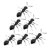 FUNNETOYU 6 Stück Realistische Ameisen Figuren aus Detailreiche Skulpturen als Deko für Garten Balkon Schreibtisch und Wohnraum Kreative Indoor Ornamente mit Vintage Charme
