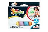 Simba Einzelmarke Straßenmalkreiden – 6 Farben Straßenkreide, leicht abwaschbar, kräftige Farben für Asphalt und Trottoir, 2,5 × 10,5 cm, ab 3 Jahren