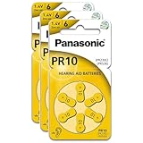 PANASONIC 3 Blister mit je 6 Batterien PR10 Zinc Air für Hörgeräte