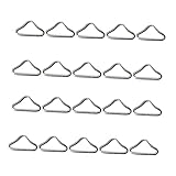 Happyyami 40St Spezialring für Trampolin Draht Bungee Seil Bungee-Bett-Ring dreieckiger Schlüsselanhänger Triangle Trampolinschnallen Schnalle aus Mesh-Stoff Eisen Silver
