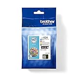Brother Original LC-424VAL Tintenpatronen Value Pack DCP-J1200DW (bestehend aus 4 Tintenpatronen: Schwarz, Cyan, Magenta, Gelb) LC424VAL Standard