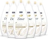 Dove Duschschaum aus Seide, Formel mit Dermo-natürlicher Feuchtigkeitsspender, mit 1/4 Feuchtigkeitscreme, dermatologisch getestet, Duschgel für Damen und Herren, 100% recycelte Flasche* 6 Stück x