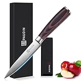 PAUDIN Kochmesser Allzweckmesser Profi 13 cm Scharf Küchenmesser Chefmesser aus rostfreiem Deutscher Edelstahl mit ergonomischem Griff