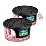 h2i Premium Duftdose | bubble gum | 2 Stück | Auto Lufterfrischer und Duftspender für Camping, Büro & Zuhause | 60 Tage frischer Duft mit Mengenregulierung | passt in Getränkehalter | mit h2i Sticker